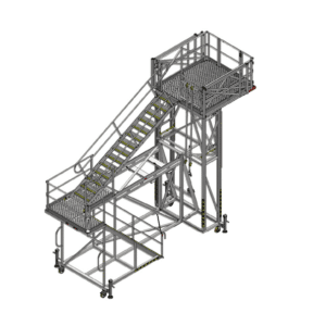 Custom Adjustable Height Tray Access Platform