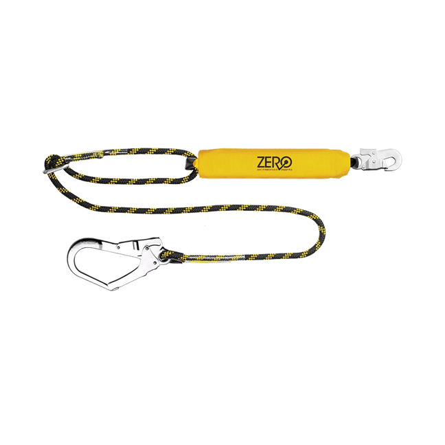 Zero Single Adjustable Rope Lanyard with Snap Hook & Scaffold Hook