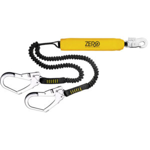 Zero Scaffpro Double Elasticated Lanyard w/ Snaphooks & Scaff Hooks - 2m
