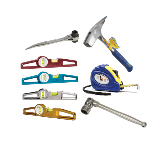 Spanners, Levels, Tapes & Other Scaffolding Tools